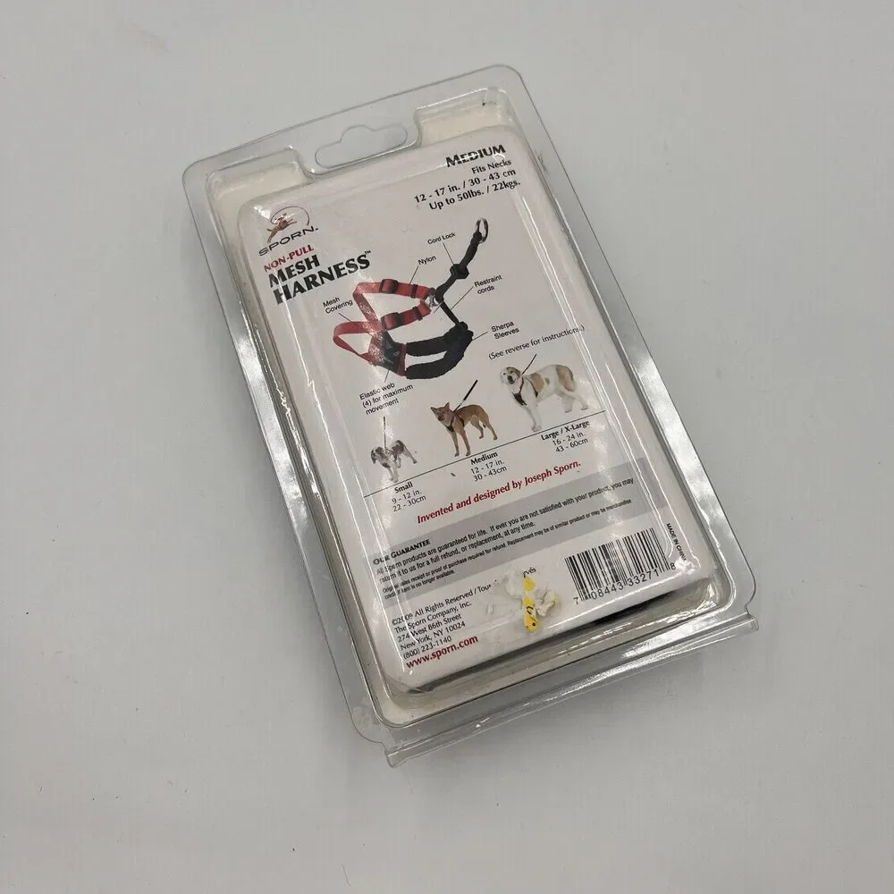 Sporn Non-Pull Mesh Harness Medium Adjustable Reflective Comfortable For Dogs